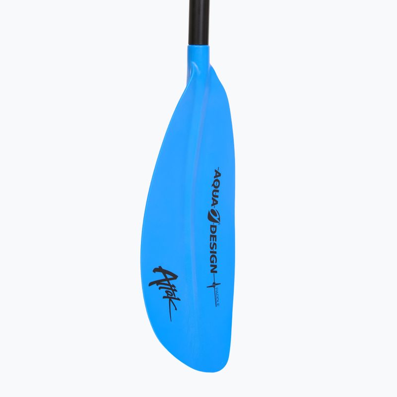 Keturių dalių baidarės irklas AQUADESIGN K1 Attak 4 blue 5