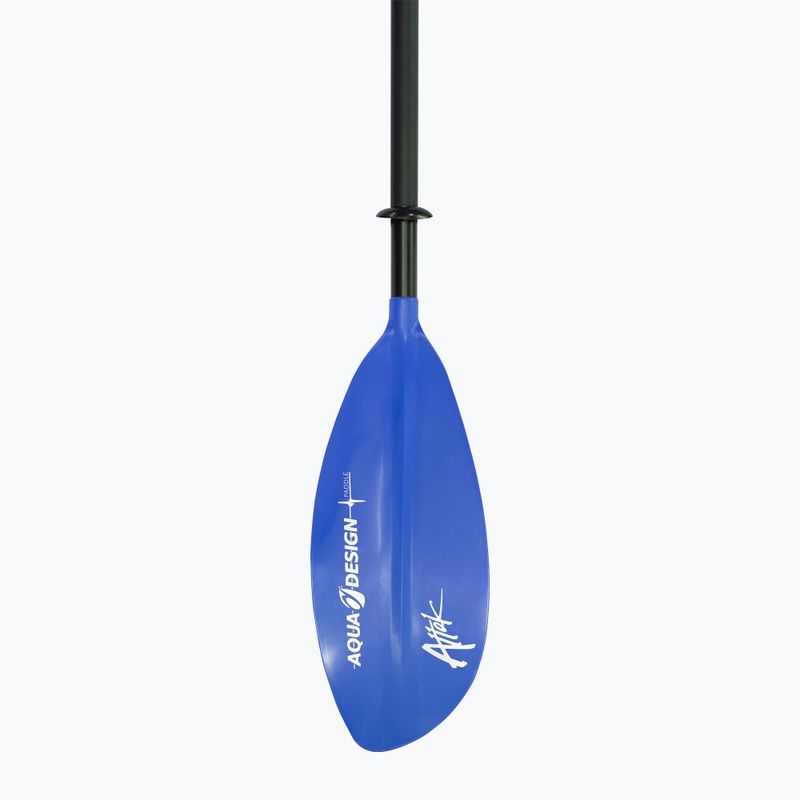 Keturių dalių baidarės irklas AQUADESIGN K1 Attak 4 blue 2