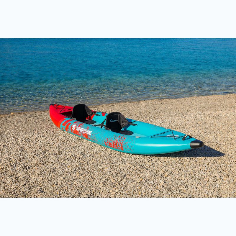 Pripučiama dvivietė baidarė Sun Reflections Tube blue/red 4