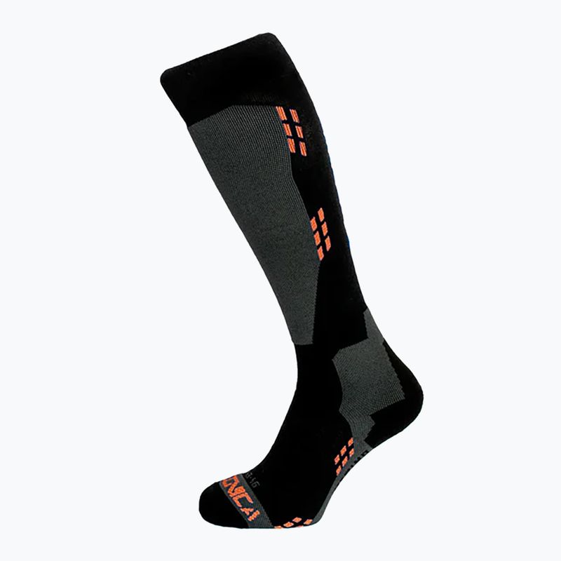 Slidinėjimo kojinės Tecnica Merino Ski black/orange