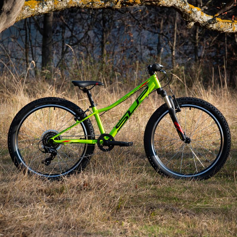 Vaikiškas dviratis Superior RACER XC 24, matinis, kalkinis, juodas ir raudonas 2