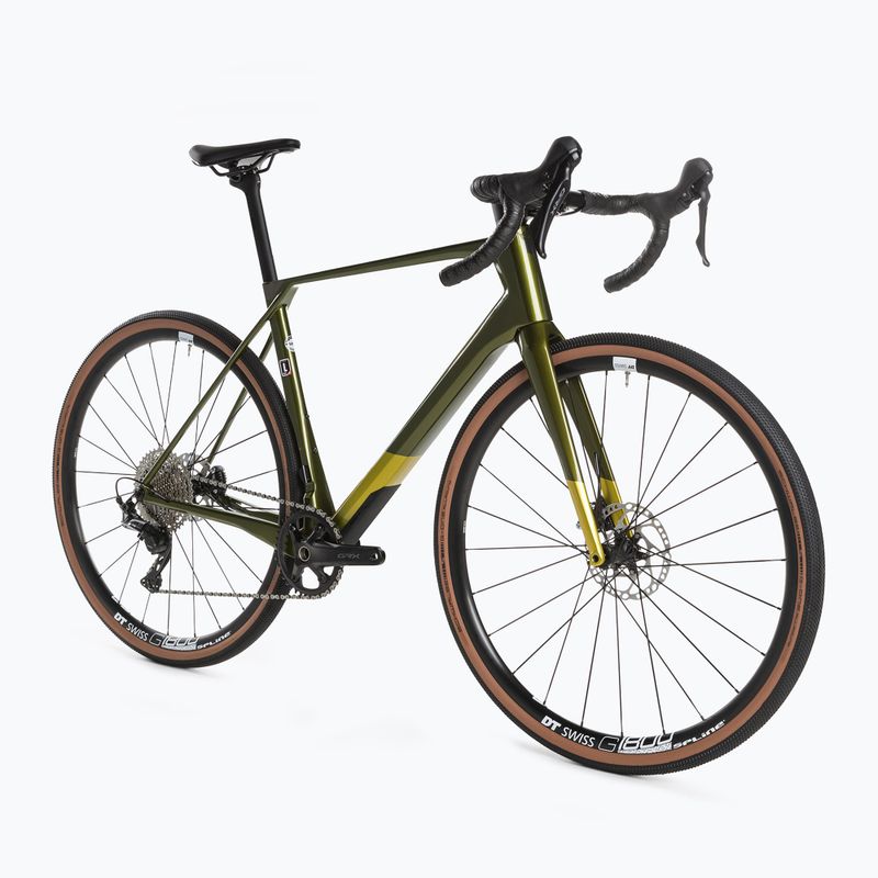 Superior X-ROAD Team Comp GR gloss olive/chrome žvyro dviratis 2