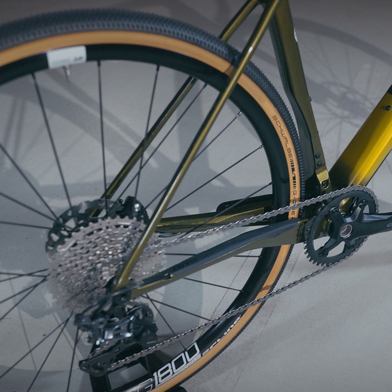Superior X-ROAD Team Comp GR gloss olive/chrome žvyro dviratis 11