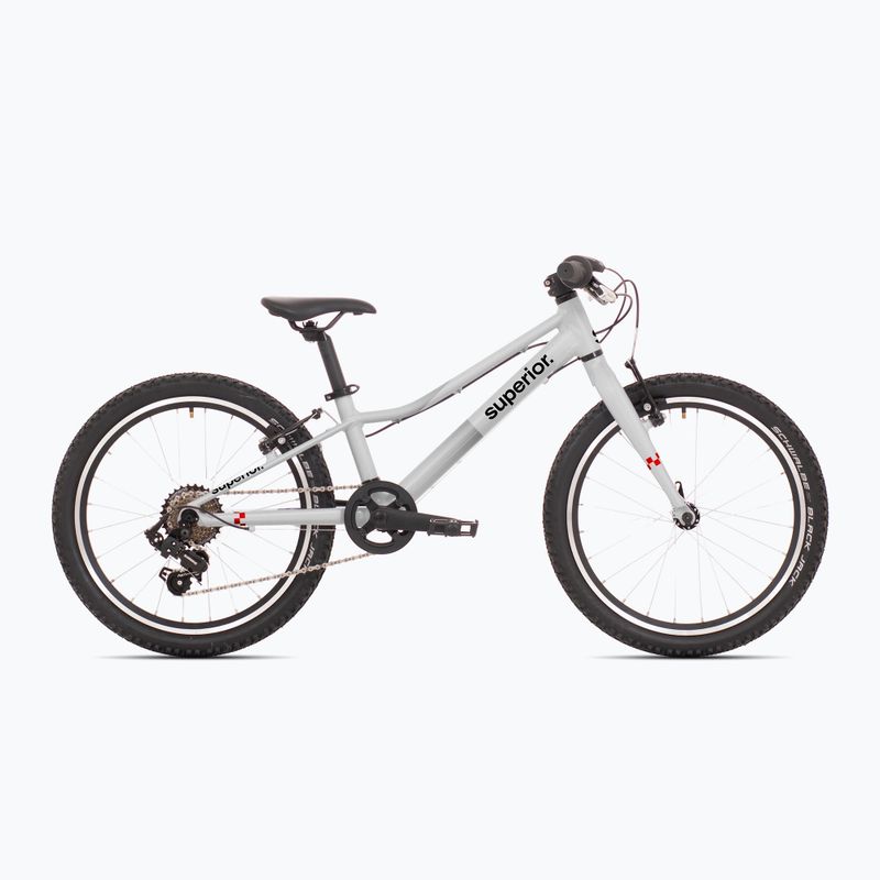 Vaikiškas dviratis Superior RACER 20 gloss grey
