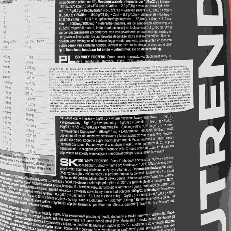Išrūgos Nutrend Iso Prozero braškių sūrio pyragas VS-102-2250-JHC 3
