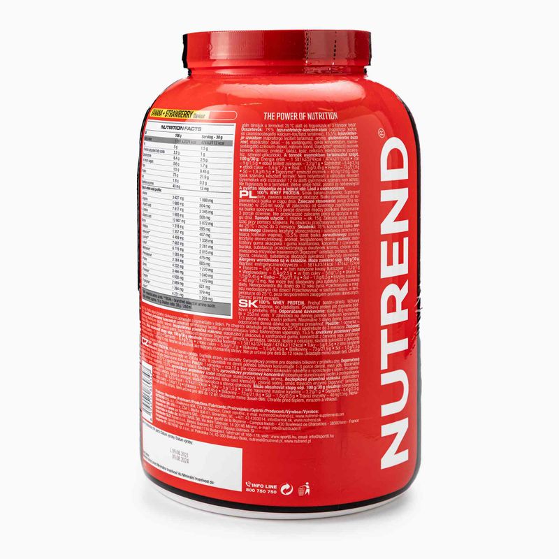 Išrūgos Nutrend 100% baltymai 2,25kg bananų ir braškių VS-032-2250-BAJH 2