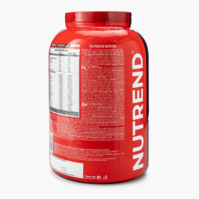 Išrūgos Nutrend 100% baltymai 2,25kg šokolado ir riešutų VS-032-2250-ČLO 2