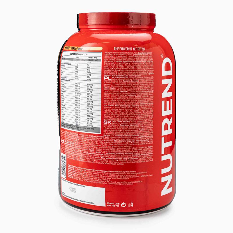Išrūgos Nutrend 100% baltymai 2,25kg mango-vanilė VS-032-2250-MNVA 2