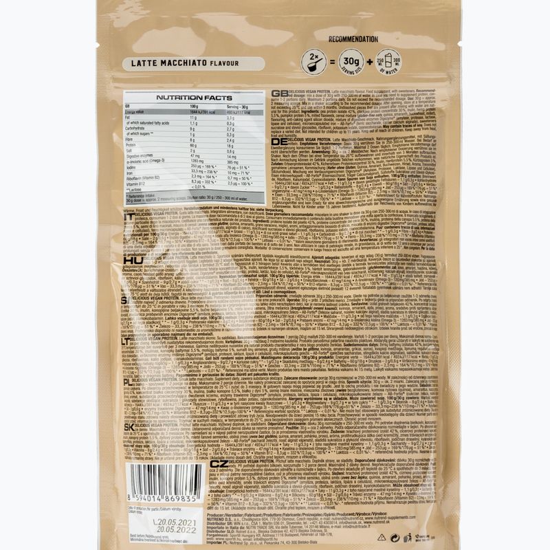 Baltymų kokteilis Nutrend Delicious Vegan Protein 450g latte macchiato VS-105-450-LM 2