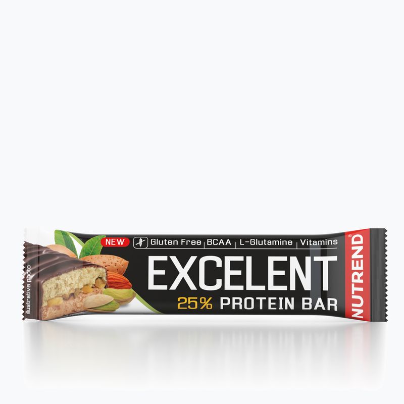 Nutrend Excelent baltyminis batonėlis 85g migdolų-pistacijų VM-013-85-MPP