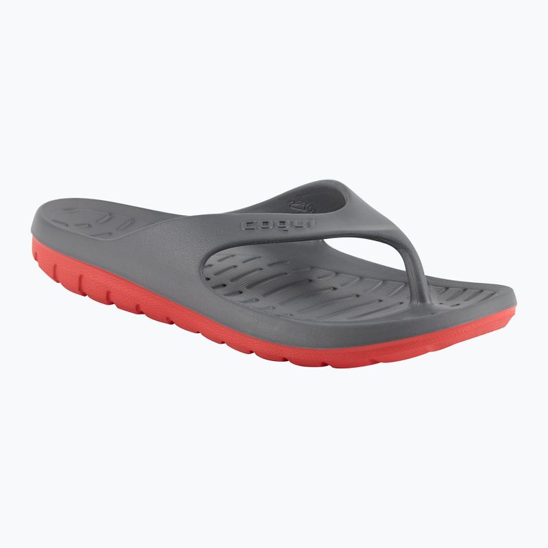 Vyriškos šlepetės per pirštą Coqui Zucco dark grey/red 7