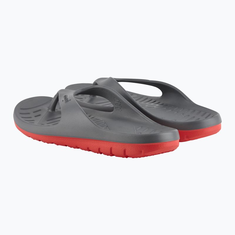 Vyriškos šlepetės per pirštą Coqui Zucco dark grey/red 9