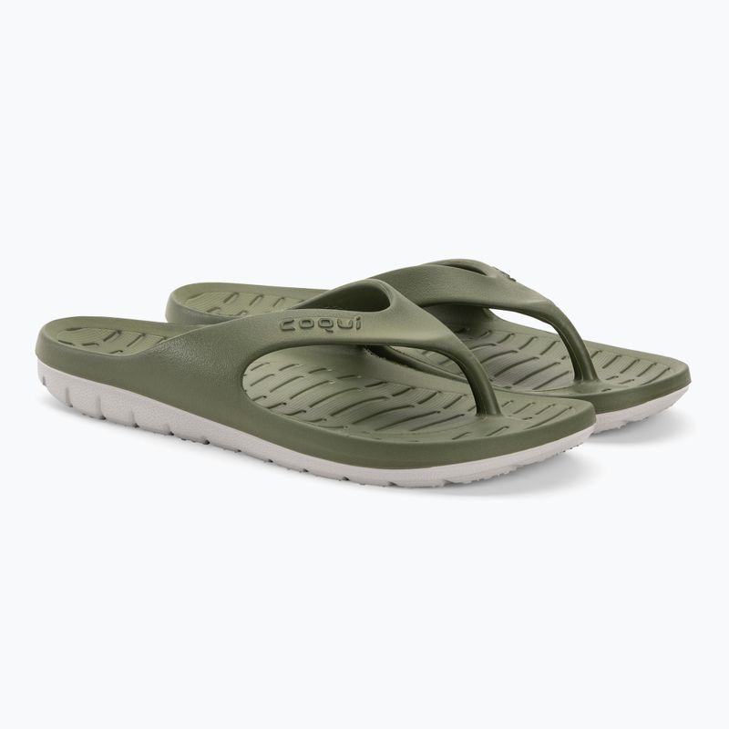 Vyriškos šlepetės per pirštą Coqui Zucco dark army green/stone 4