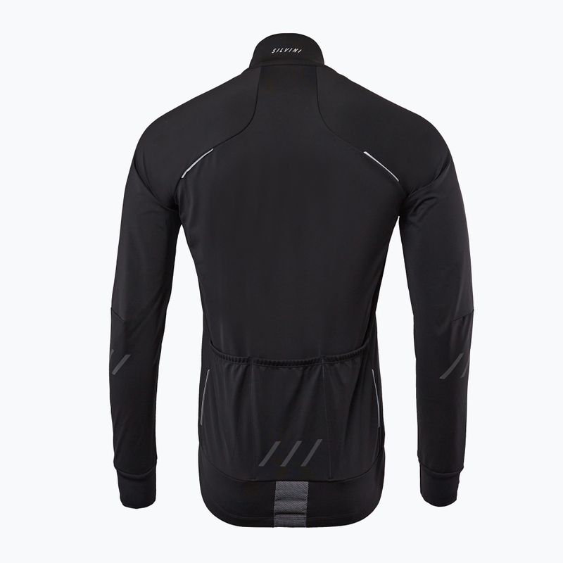 Vyriška SILVINI Ghisallo softshell dviratininko striukė juoda MJ2129 2