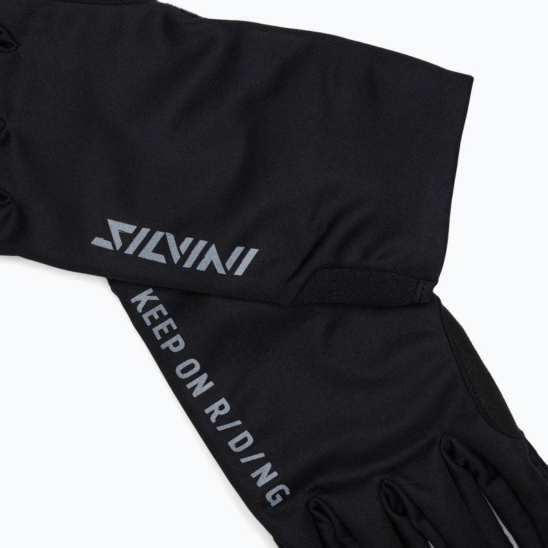 Vyriškos dviračių pirštinės SILVINI Valtellino black 5