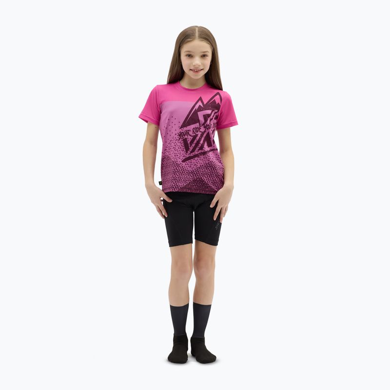 Vaikiški dviračių marškinėliai SILVINI Denni plum/pink 2