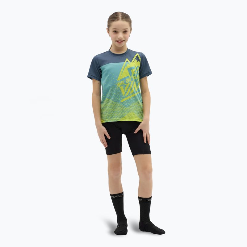 Vaikiški dviračių marškinėliai SILVINI Denni neon/blue 2