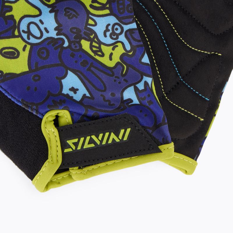 Vaikiškos dviračių pirštinės SILVINI Locri blue/neon 4