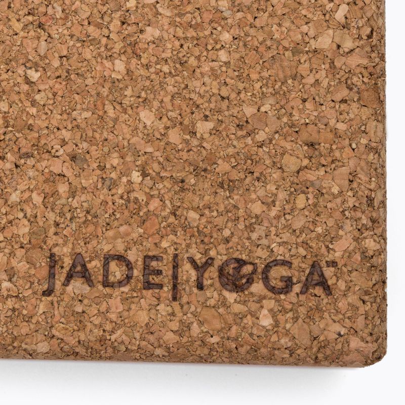 JadeYoga Cork Block Mažas šviesiai rudas CYBS jogos kubas 6