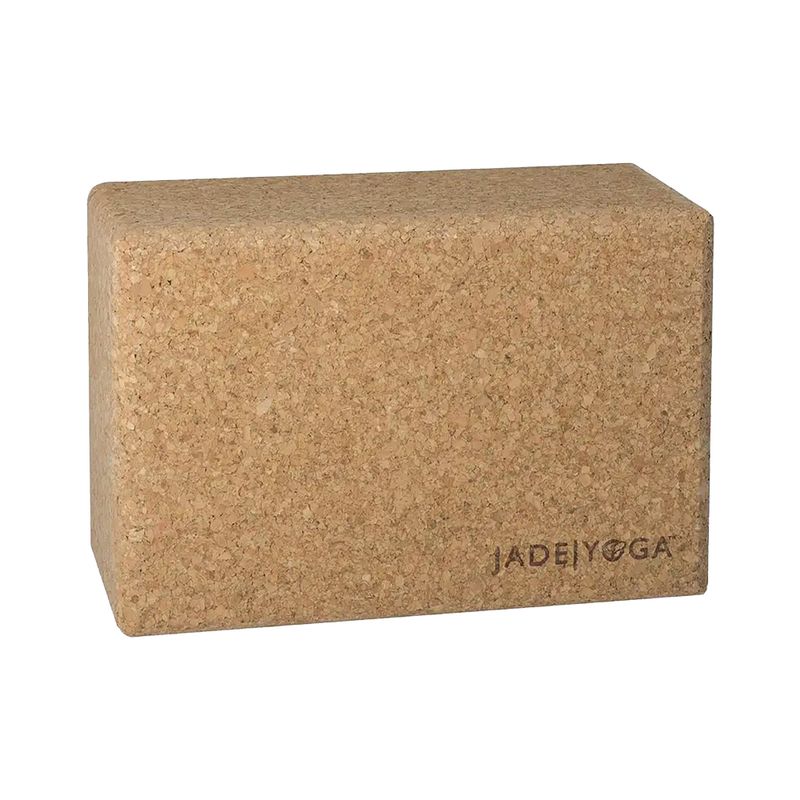 JadeYoga Cork Block Mažas šviesiai rudas CYBS jogos kubas 9