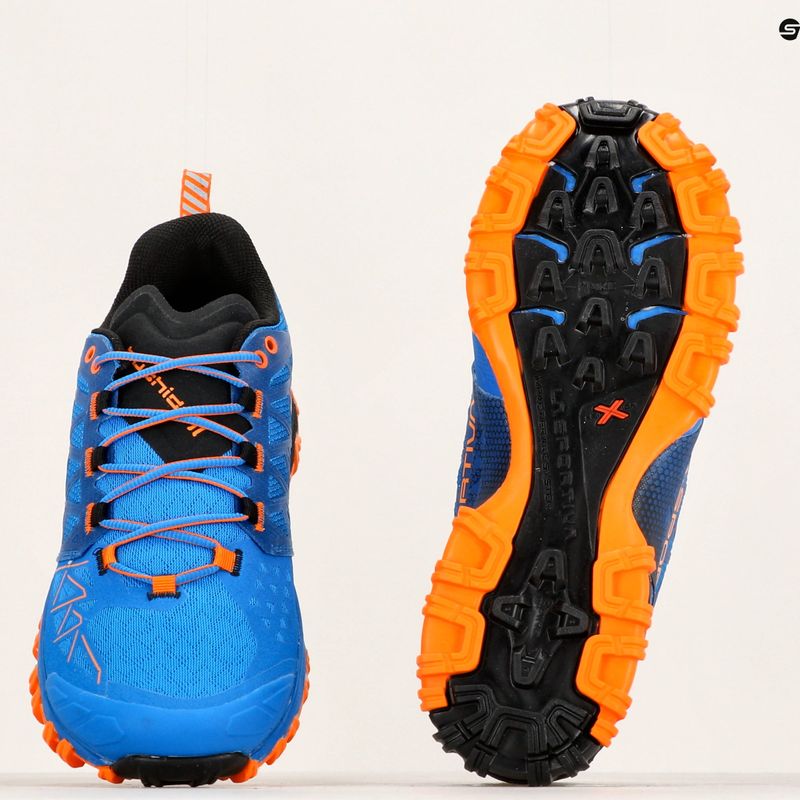 La Sportiva Bushido II GTX electric blue/tiger vyriški bėgimo bateliai 19