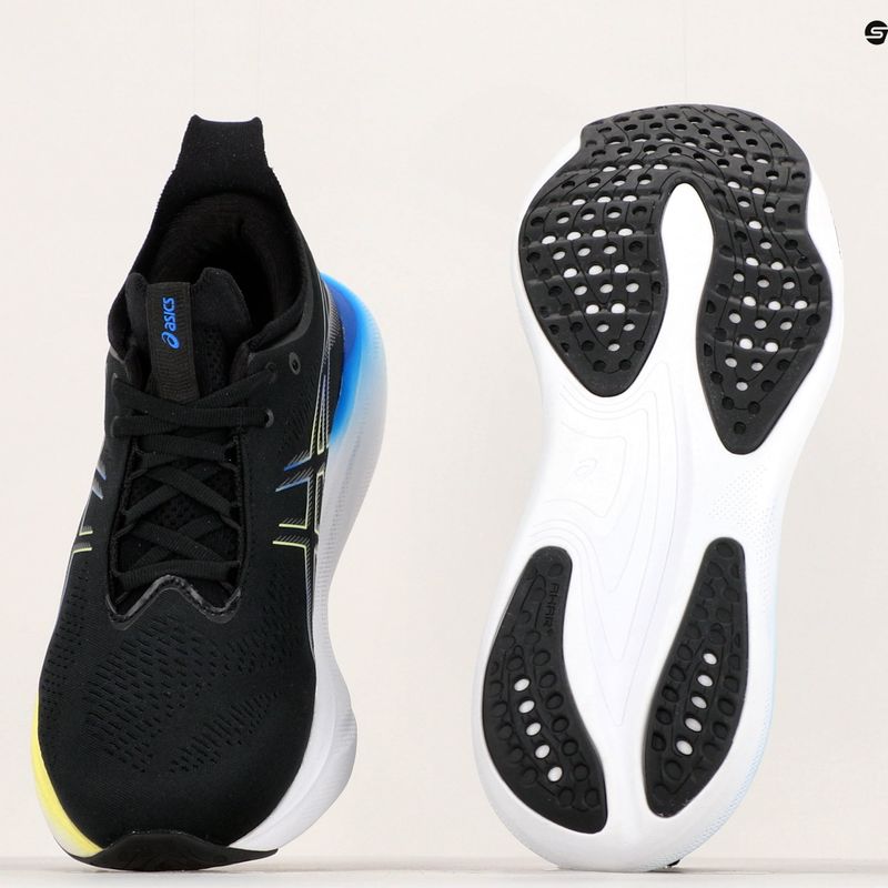 ASICS Gel-Nimbus 25 vyriški bėgimo bateliai juoda/žėrinti geltona 20