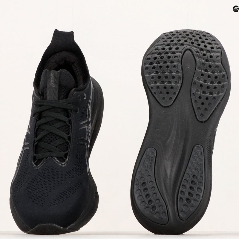 ASICS Gel-Nimbus 25 vyriški bėgimo bateliai black/black 12
