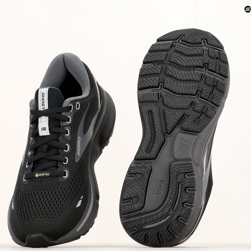 Brooks Ghost 15 GTX moteriški bėgimo bateliai black/blackened pearl/alloy 12