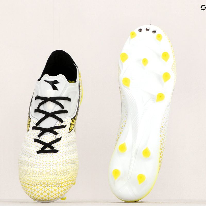 Vyriški futbolo bateliai Diadora Brasil Elite Tech GR LPX white/black/fluo yellow 19