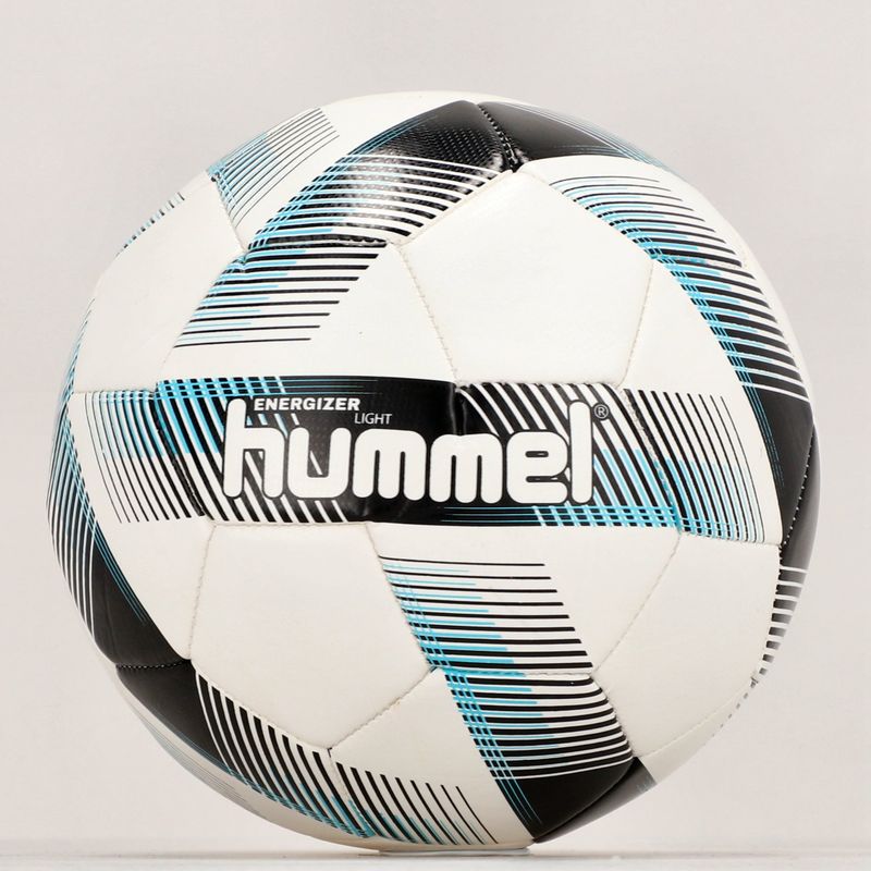 Hummel Energizer Light FB futbolo kamuolys baltas/juodas/mėlynas dydis 4 8