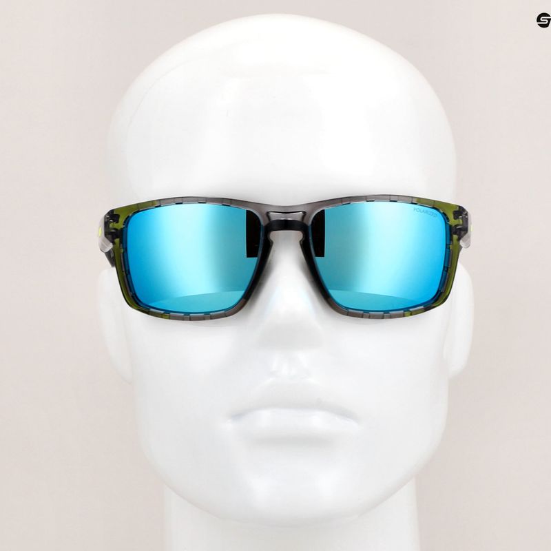 Julbo Shield Polar 4 Hd juoda/geltona fluo/kapsulinė ocean master dviračių akiniai 11
