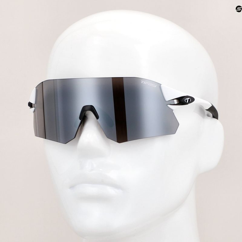 "Tifosi Rail white black/smoke/ac red/clear" dviratininkų akiniai 8