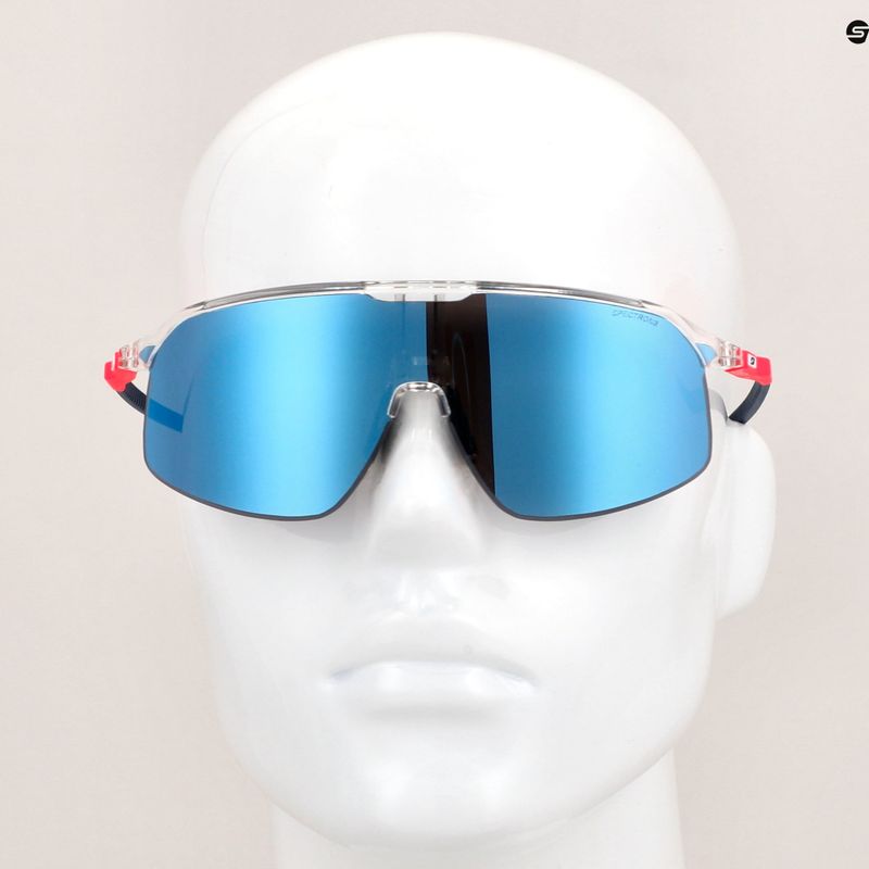 Julbo Dencity Spectron 3 blizgantys kristaliniai / fluorescenciniai rožiniai / mėlyni dviratininkų akiniai 10