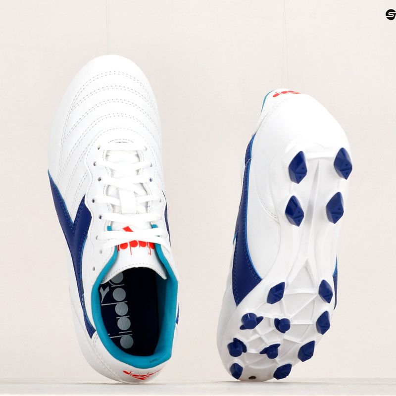 Vaikiški futbolo bateliai Diadora Brasil 2 R LPU JR white/navy 12