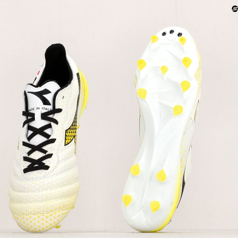 Vyriški futbolo bateliai Diadora Brasil Elite Tech GR ITA LPX white/black/fluo yellow 25