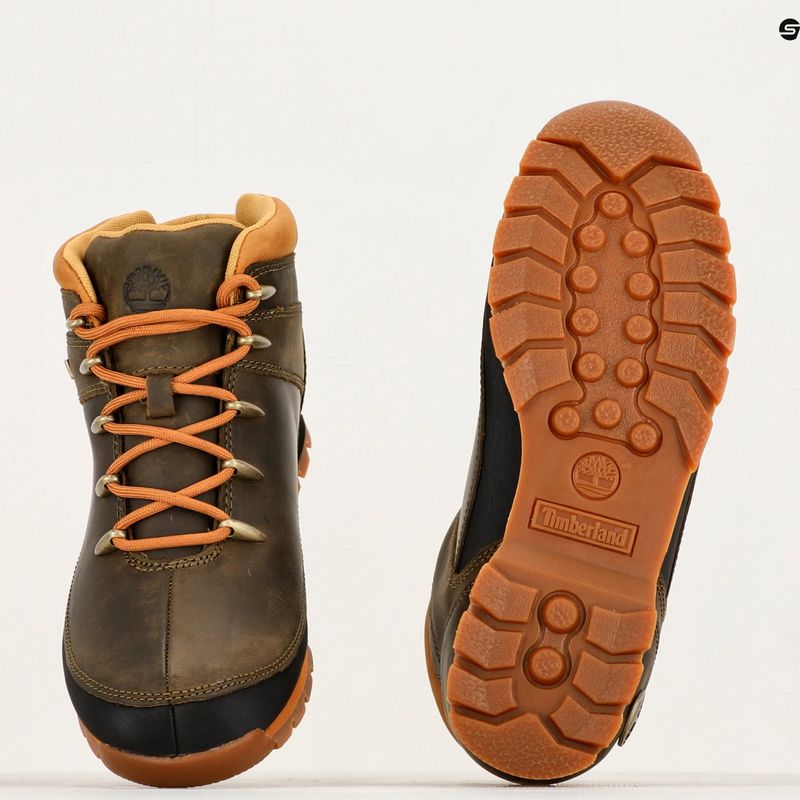 Timberland vyriški Euro Sprint Hiker alyvuogių spalvos pilno grūdo trekkinginiai batai 15