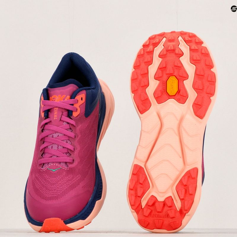 Moteriški bėgimo bateliai HOKA Zinal festival fuchsia/bellwether blue 13