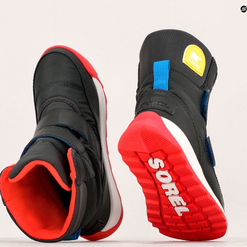 Sorel Whitney II Strap Wp jet/poppy red vaikiški trekingo batai 14