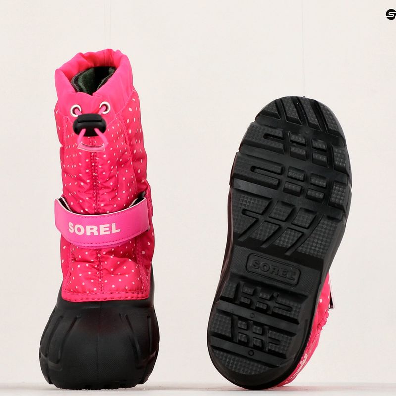 Sorel Flurry Print Girls fuchsia fizz/black vaikiški trekingo batai 16