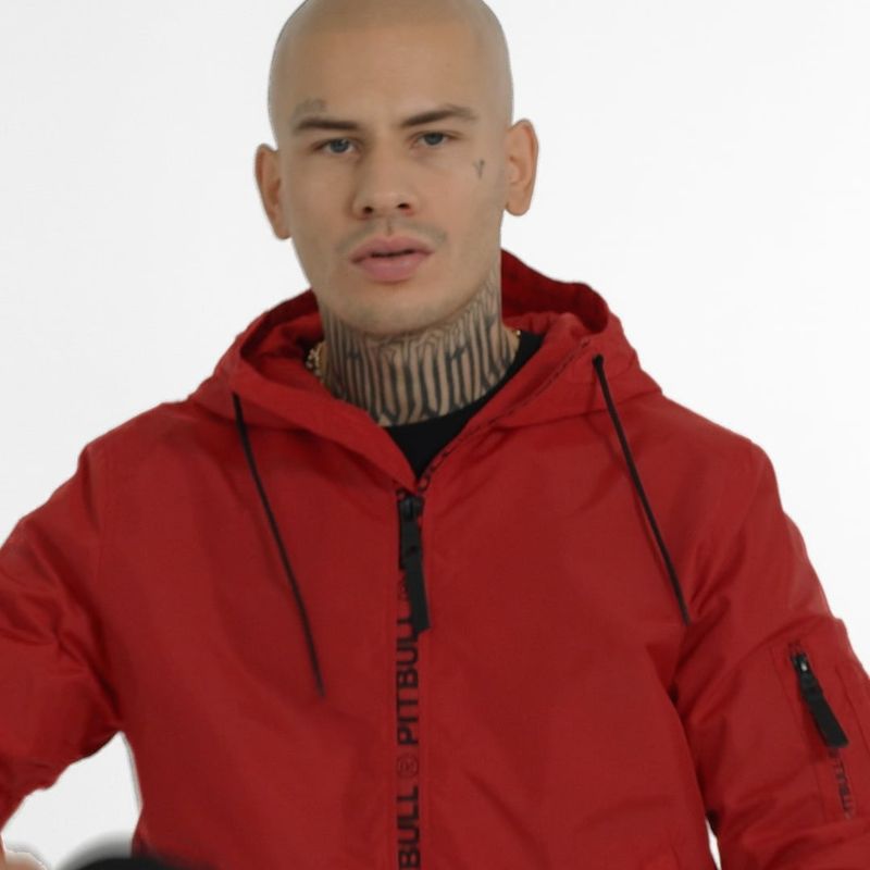 Vyriška striukė Pitbull West Coast Overpark Hooded red 11