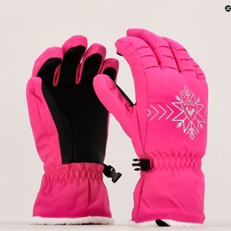 Moteriškos slidinėjimo pirštinės Rossignol Perfy G orchid pink 8