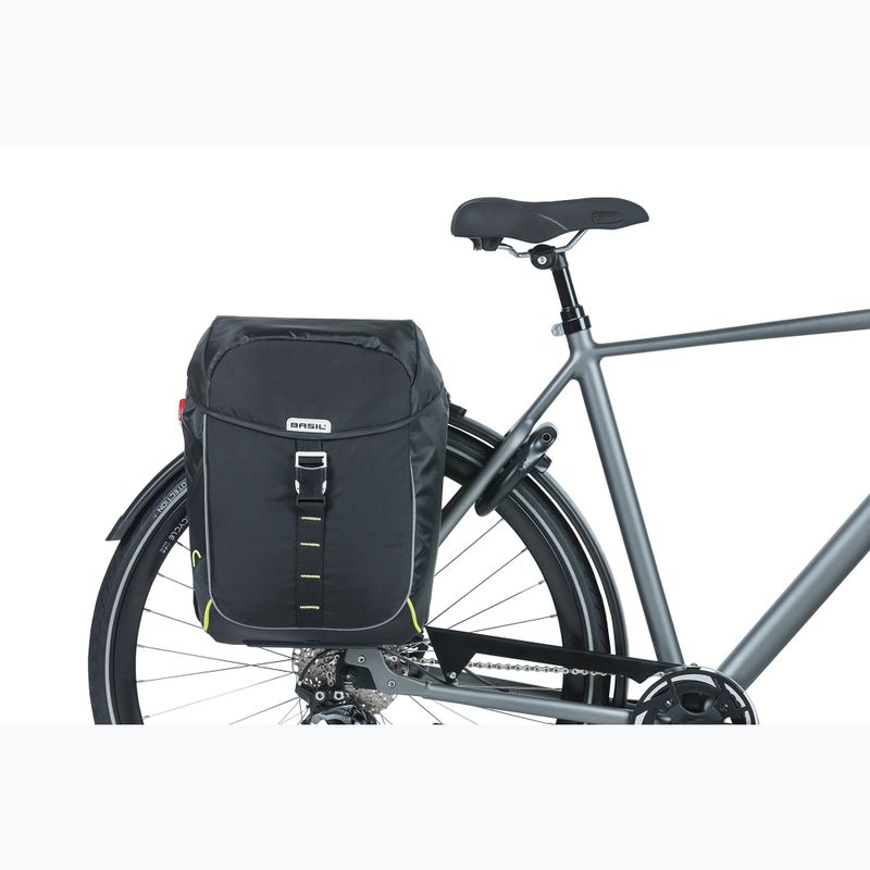 Dviračio krepšiai Basil Miles Double Bag 32 l black/lime 5