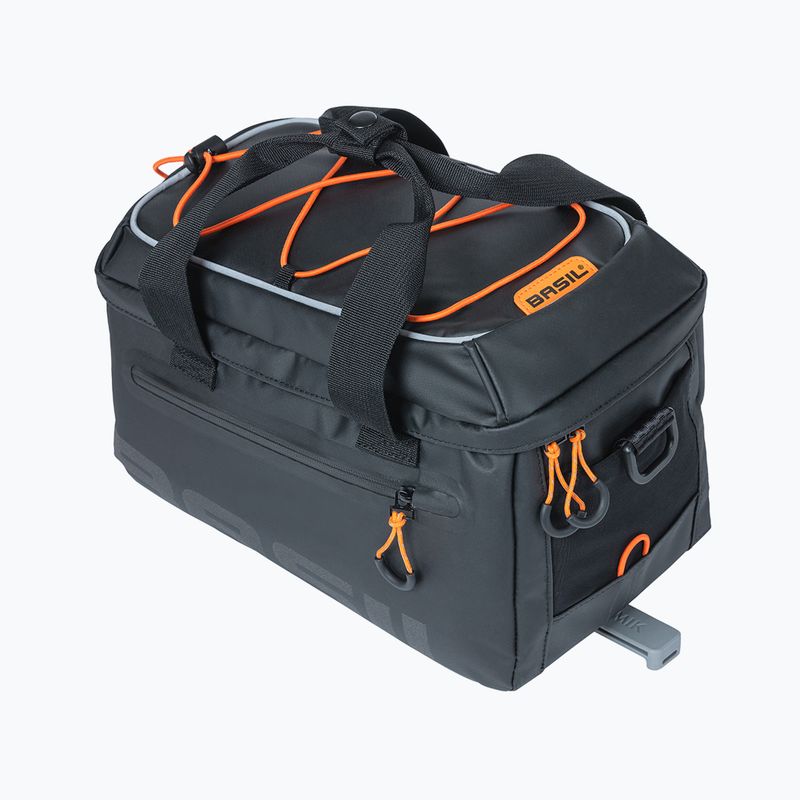Dviračio bagažinės krepšys Basil Miles Tarpaulin MIK 7 l black/orange