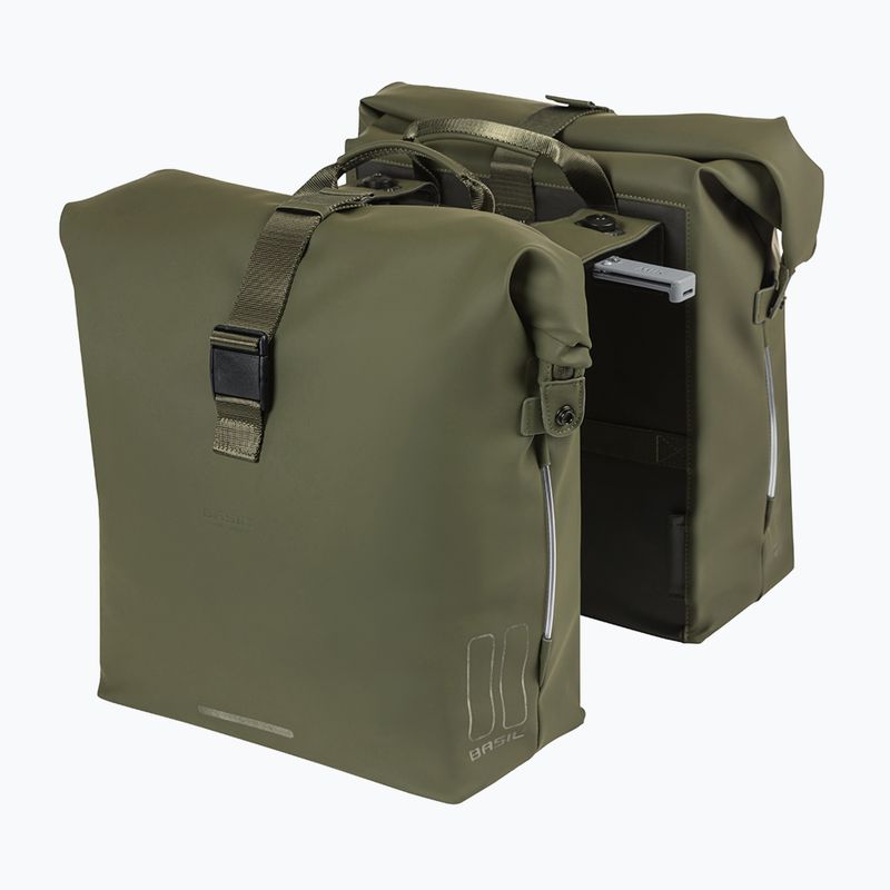 Dviračio krepšys Basil Soho Nordlicht Double Bag MIK 41 l moss green 2