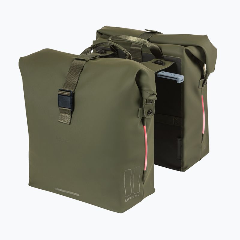 Dviračio krepšys Basil Soho Nordlicht Double Bag MIK 41 l moss green 3