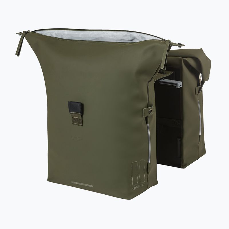 Dviračio krepšys Basil Soho Nordlicht Double Bag MIK 41 l moss green 4