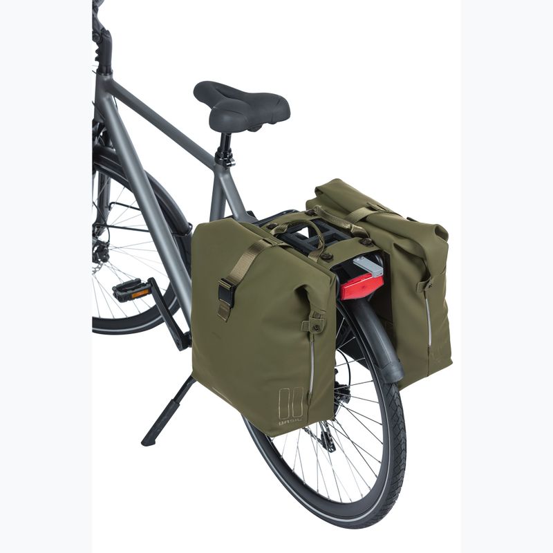 Dviračio krepšys Basil Soho Nordlicht Double Bag MIK 41 l moss green 7
