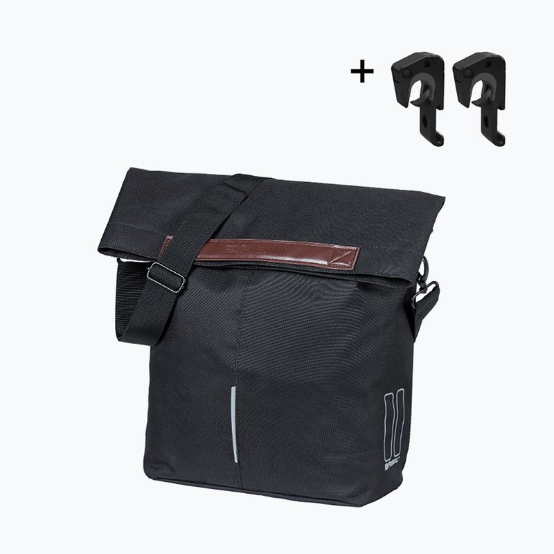 Dviračio krepšys bagažinei Basil City Shopper MIK Hooks 16 l black 2