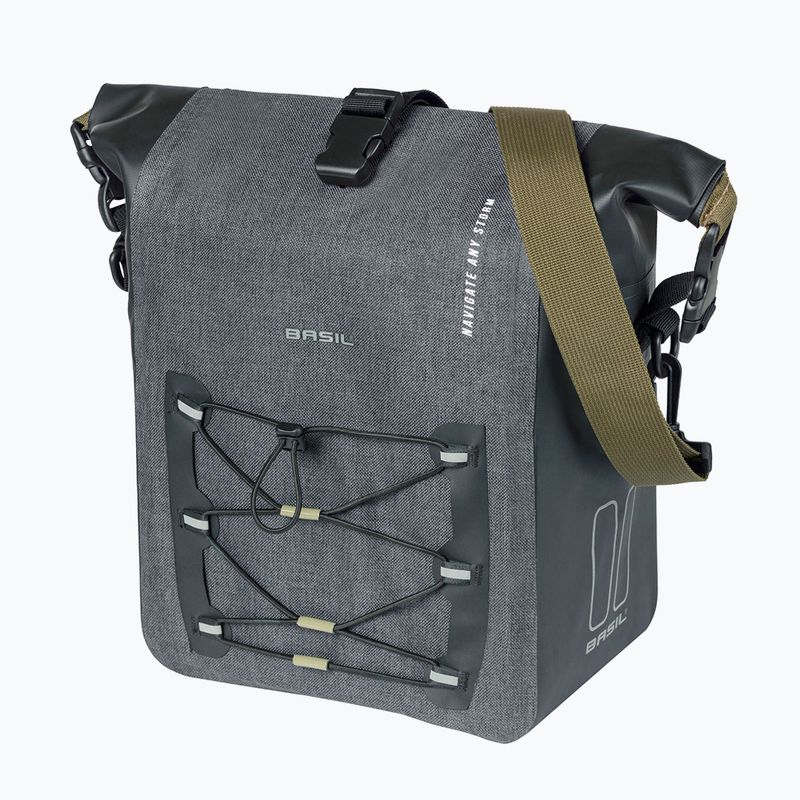 Dviračio krepšys Basil Navigator Storm Hook On 12-15 l grey/black 3