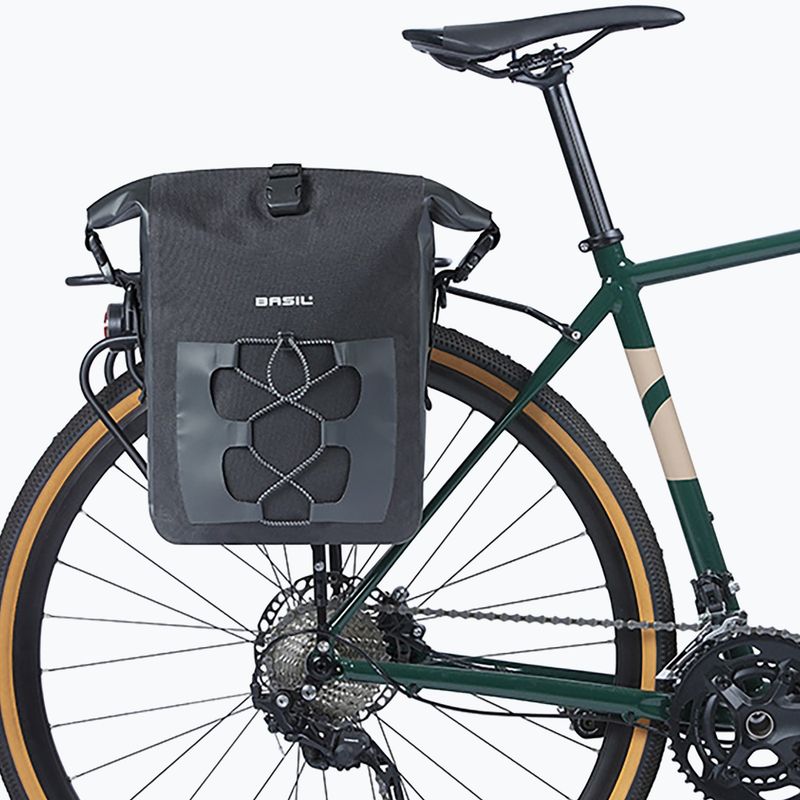 Dviračio krepšys Basil Navigator Waterproof Single Bag MIK Hooks 15 l black 5
